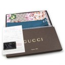 Платок Gucci GG Blooms Print Silk Blue