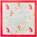 Платок Gucci GG Blooms Print Silk Red