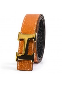 Ремень Hermes H3201 ORANGE/BLACK