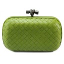 BOTTEGA VENETA CLUTCH KNOT LEATHER APPLE GREEN