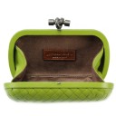 BOTTEGA VENETA CLUTCH KNOT LEATHER APPLE GREEN