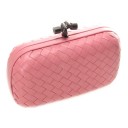 BOTTEGA VENETA CLUTCH KNOT LEATHER CORALL