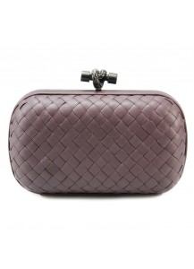 BOTTEGA VENETA CLUTCH KNOT LEATHER LAVANDE