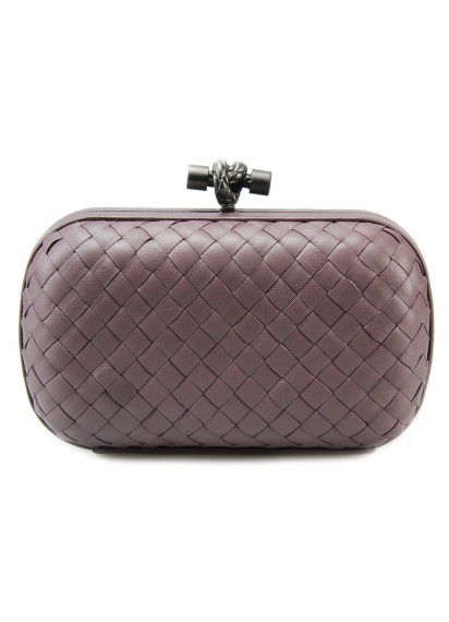 BOTTEGA VENETA CLUTCH KNOT LEATHER LAVANDE