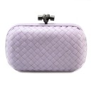 BOTTEGA VENETA CLUTCH KNOT LEATHER LIGHT VIOLET