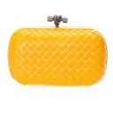 BOTTEGA VENETA CLUTCH KNOT LEATHER YELLOW