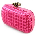 BOTTEGA VENETA CLUTCH KNOT SATIN PINK