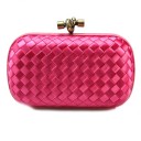 BOTTEGA VENETA CLUTCH KNOT SATIN PINK