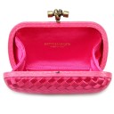 BOTTEGA VENETA CLUTCH KNOT SATIN PINK