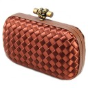 BOTTEGA VENETA CLUTCH KNOT SATIN PURPLE