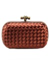 BOTTEGA VENETA CLUTCH KNOT SATIN PURPLE
