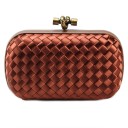 BOTTEGA VENETA CLUTCH KNOT SATIN PURPLE