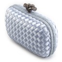 BOTTEGA VENETA CLUTCH KNOT SATIN LAMANTIN