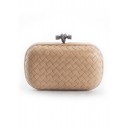 BOTTEGA VENETA CLUTCH KNOT LEATHER PEACH