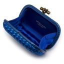 BOTTEGA VENETA CLUTCH KNOT SATIN BLUE