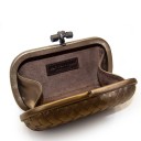 BOTTEGA VENETA CLUTCH KNOT LEATHER DARK GOLD