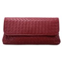 BOTTEGA VENETA CLUTCH ORO BRUCIATO AYERS BURGUND