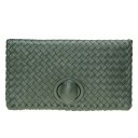 BOTTEGA VENETA CLUTCH LEATHER SHADOW GREEN