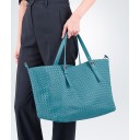 Сумка Bottega Veneta Tote OFF Intrecciato nappa navy blue