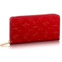 Кошелек Louis Vuitton Vernis monogram Zippy Wallet Red  M91981